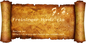 Freisinger Honória névjegykártya